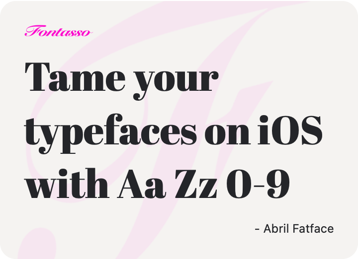 Abril Fatface specimen