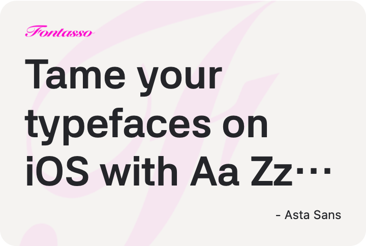 Asta Sans specimen