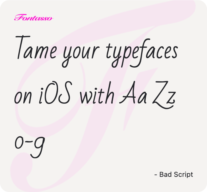 Bad Script specimen