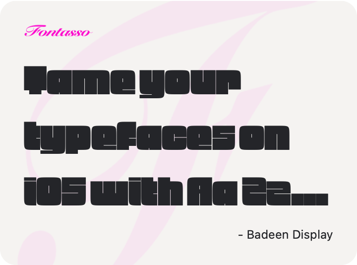 Badeen Display specimen
