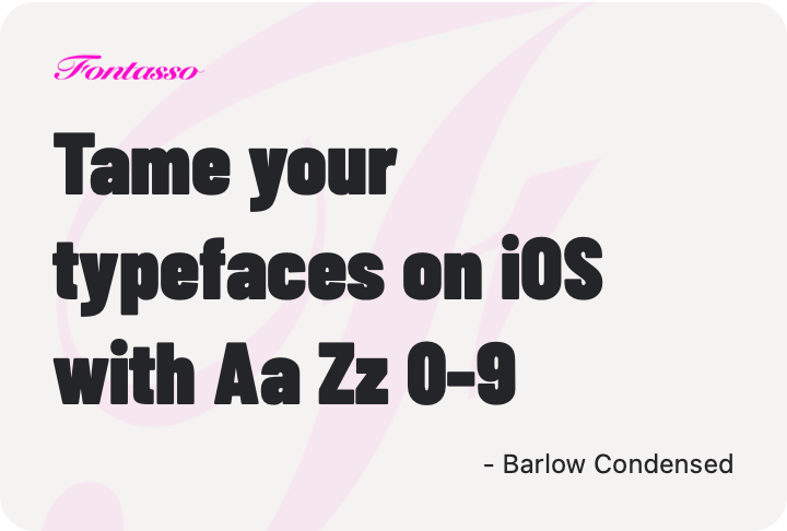 Barlow Condensed specimen
