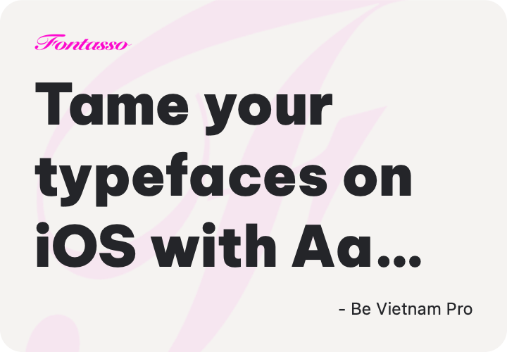 Be Vietnam Pro specimen