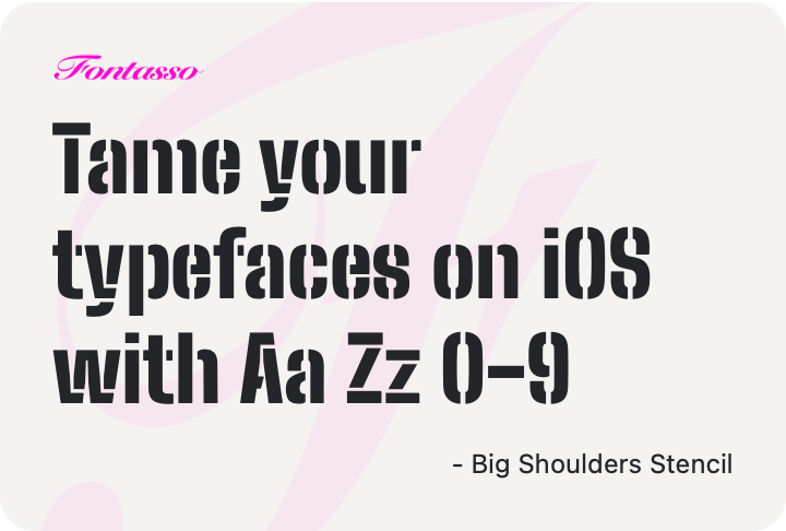 Big Shoulders Stencil specimen