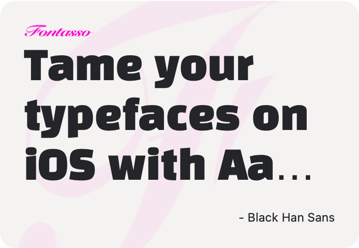 Black Han Sans specimen