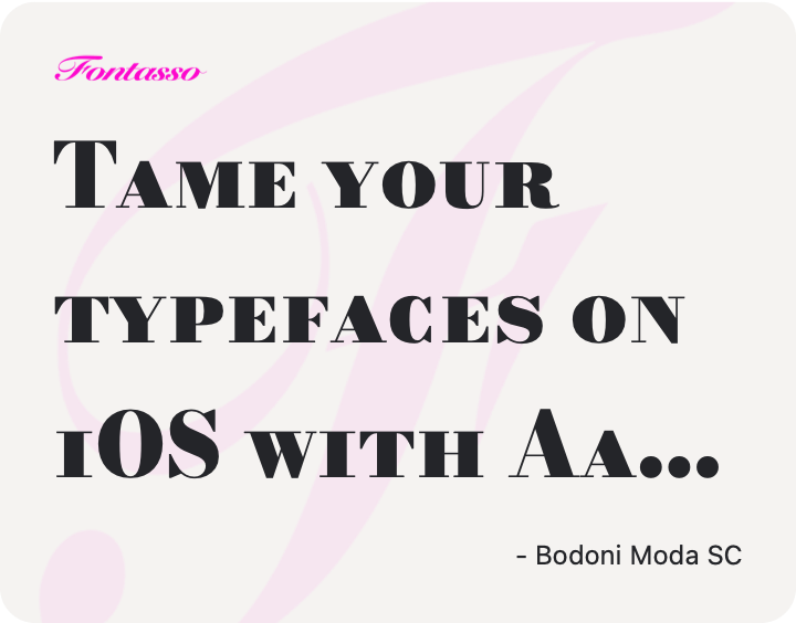 Bodoni Moda SC specimen