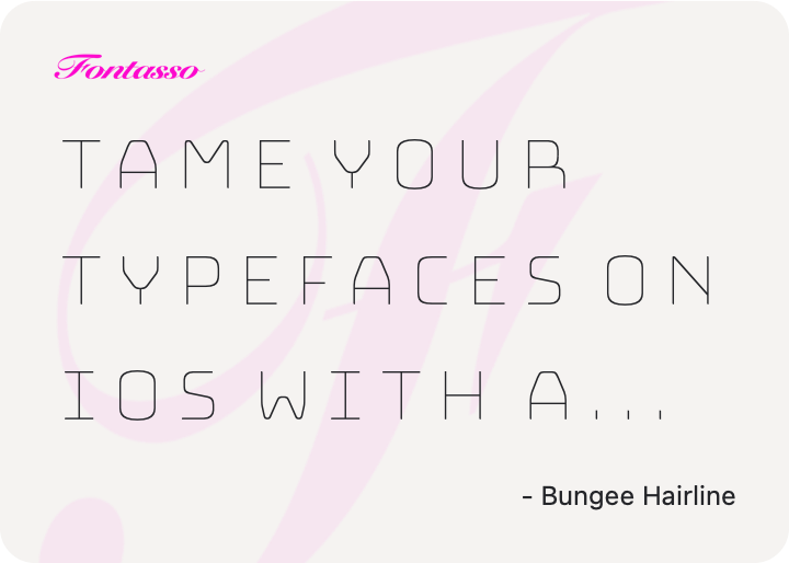 Bungee Hairline specimen