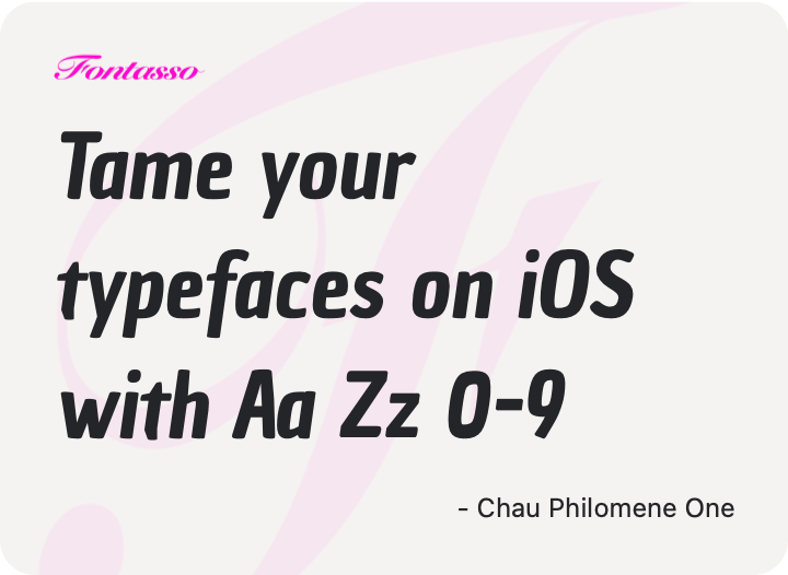 Chau Philomene One specimen