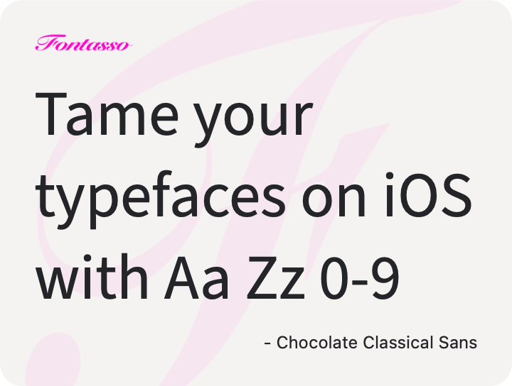 Chocolate Classical Sans specimen