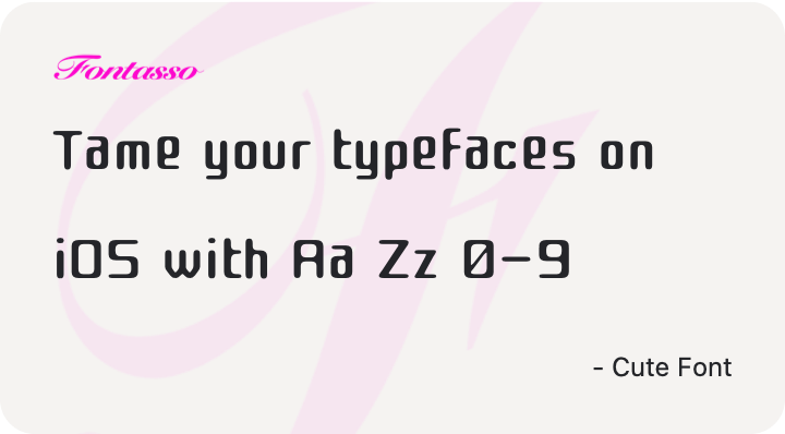 Cute Font specimen