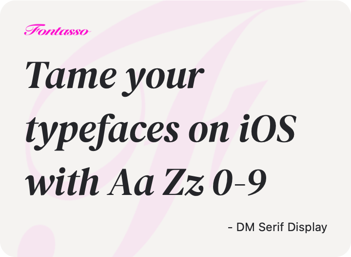 DM Serif Display specimen