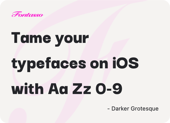 Darker Grotesque specimen