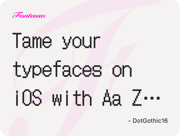 DotGothic16 specimen