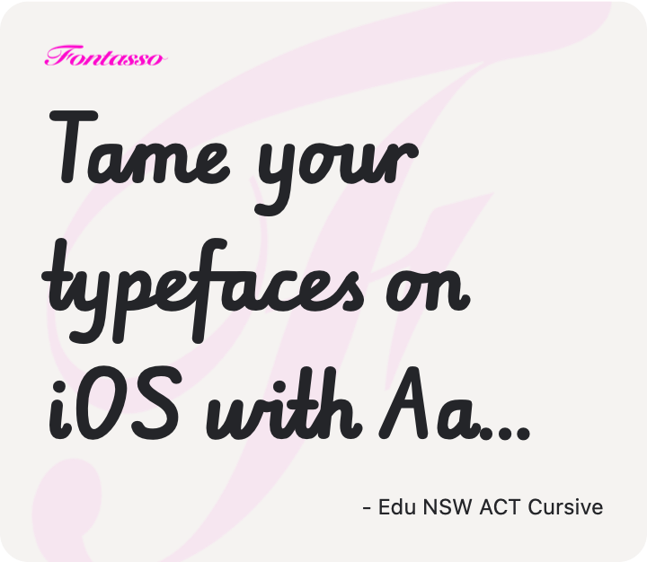 Edu NSW ACT Cursive specimen