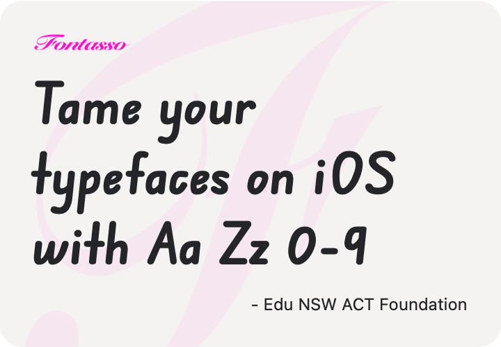 Edu NSW ACT Foundation specimen
