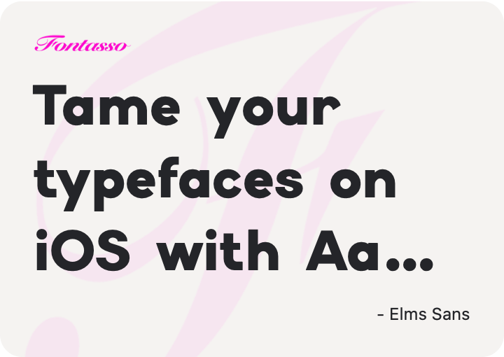 Elms Sans specimen