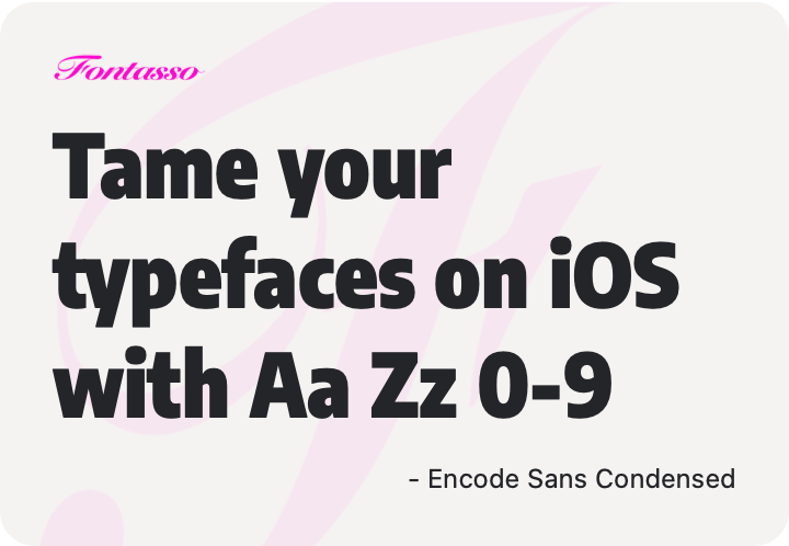 Encode Sans Condensed specimen