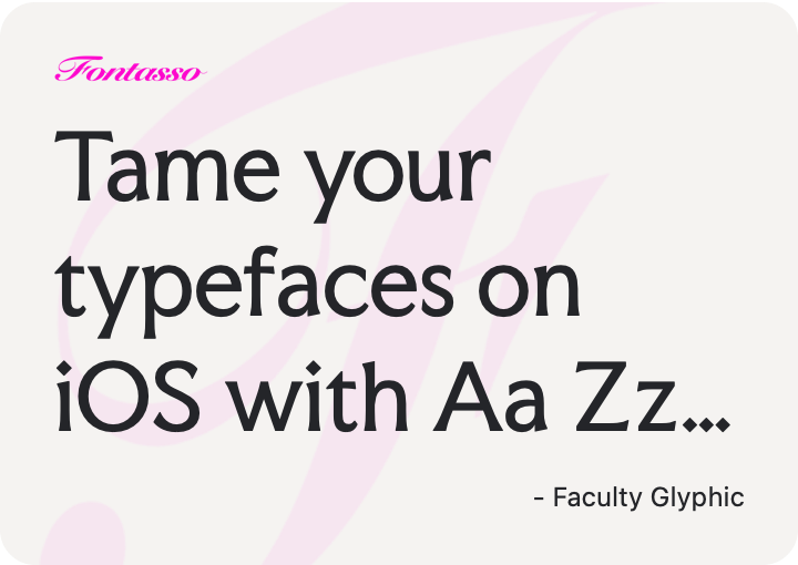 Faculty Glyphic specimen