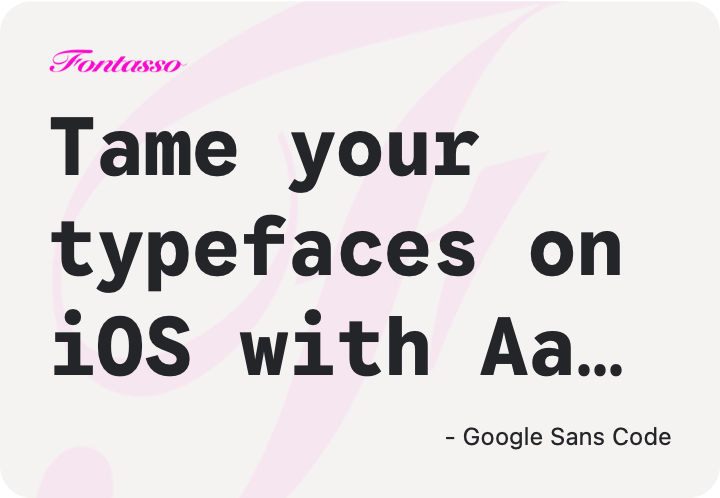 Google Sans Code specimen