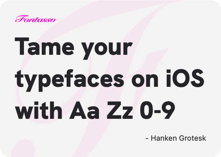 Hanken Grotesk specimen