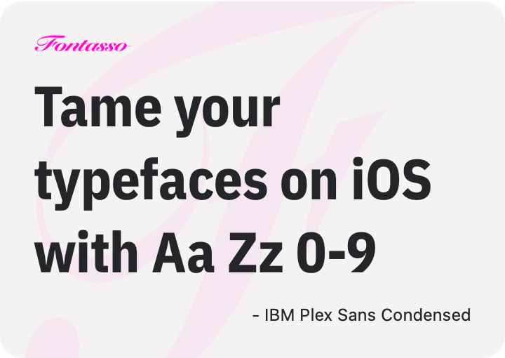 IBM Plex Sans Condensed specimen