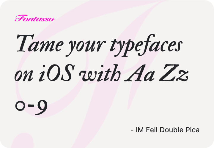 IM Fell Double Pica specimen