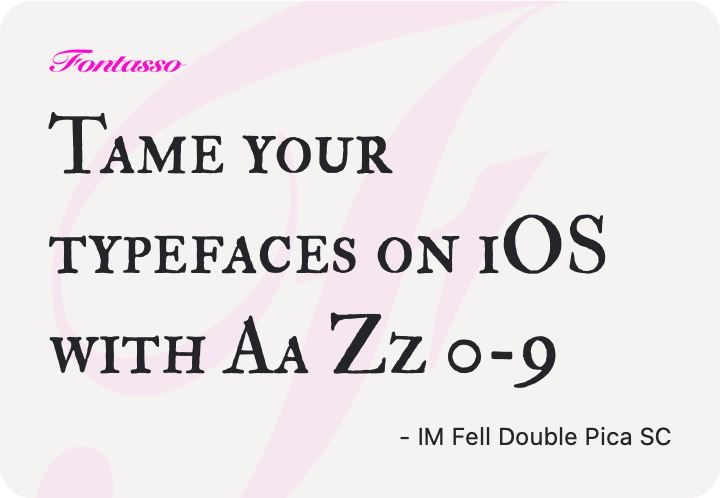 IM Fell Double Pica SC specimen