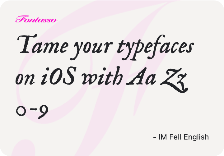 IM Fell English specimen