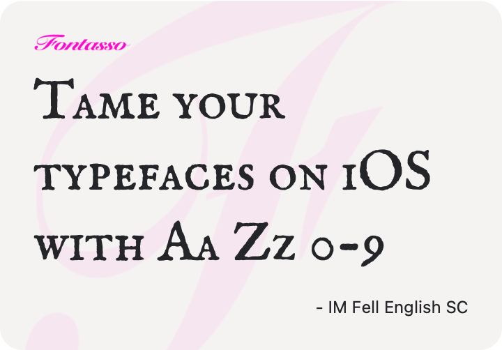 IM Fell English SC specimen