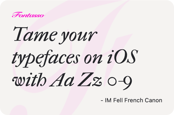 IM Fell French Canon specimen