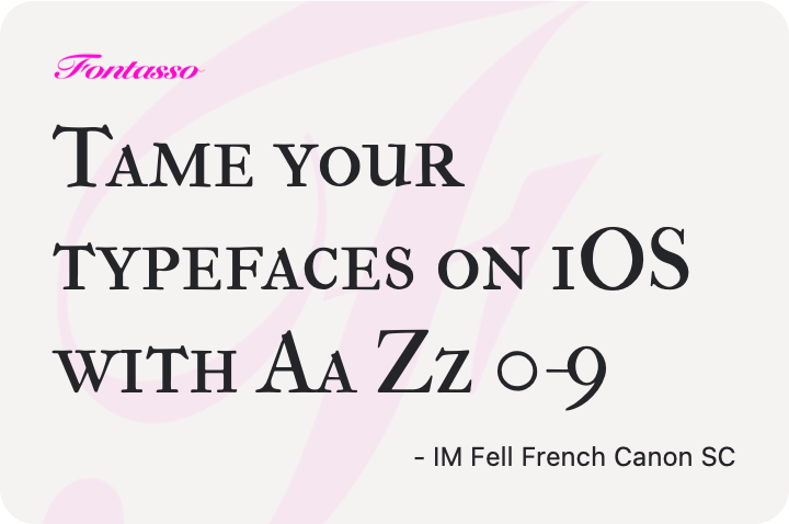 IM Fell French Canon SC specimen