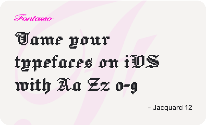 Jacquard 12 specimen