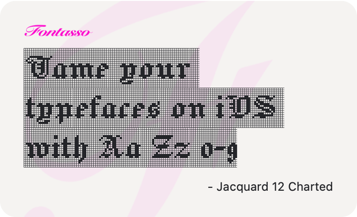 Jacquard 12 Charted specimen