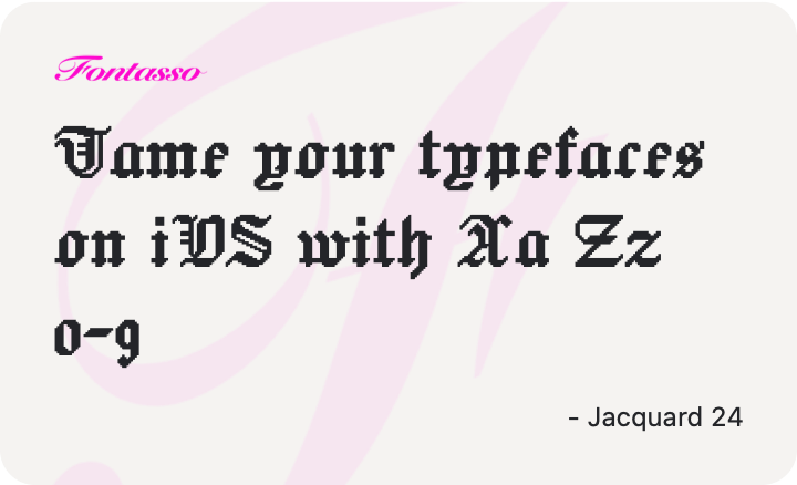 Jacquard 24 specimen