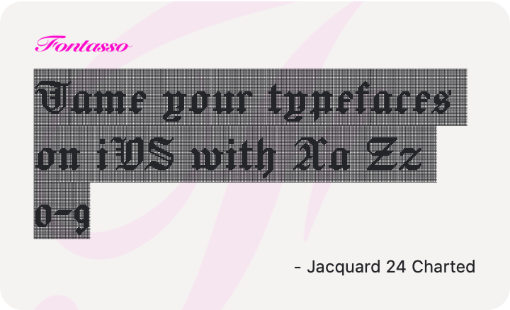 Jacquard 24 Charted specimen