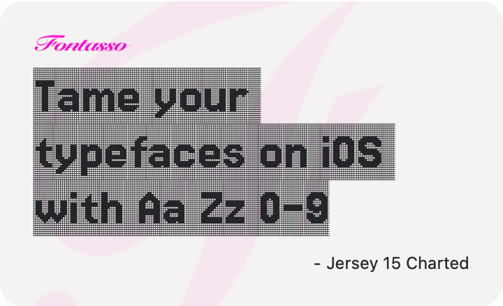Jersey 15 Charted specimen