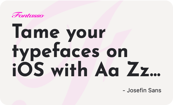 Josefin Sans specimen