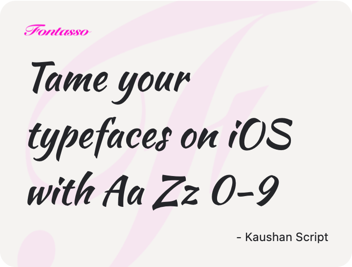 Kaushan Script specimen