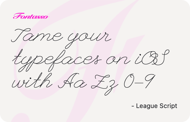 League Script specimen