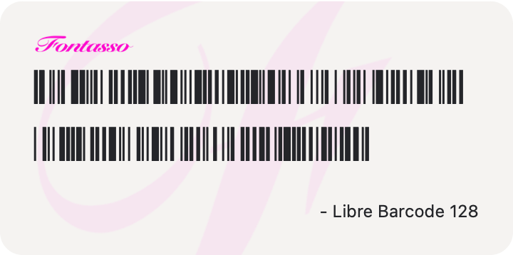 Libre Barcode 128 specimen