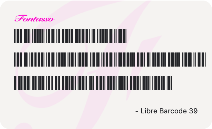 Libre Barcode 39 specimen