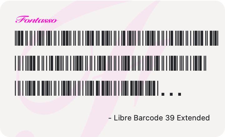 Libre Barcode 39 Extended specimen
