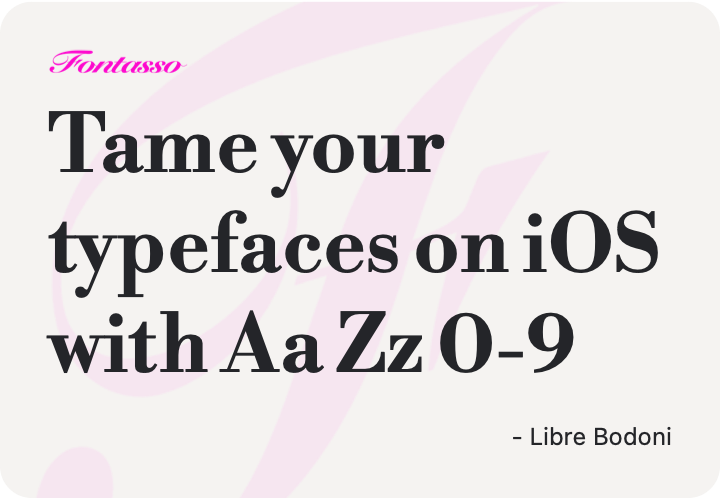 Libre Bodoni specimen