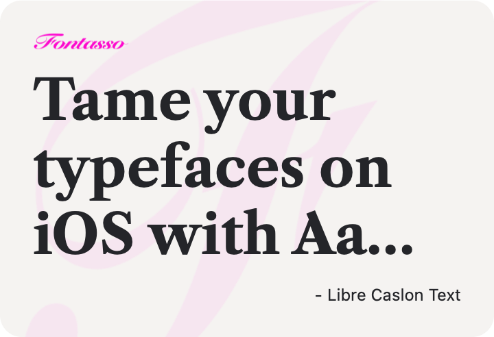 Libre Caslon Text specimen