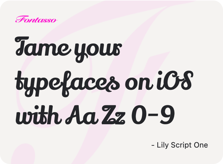 Lily Script One specimen