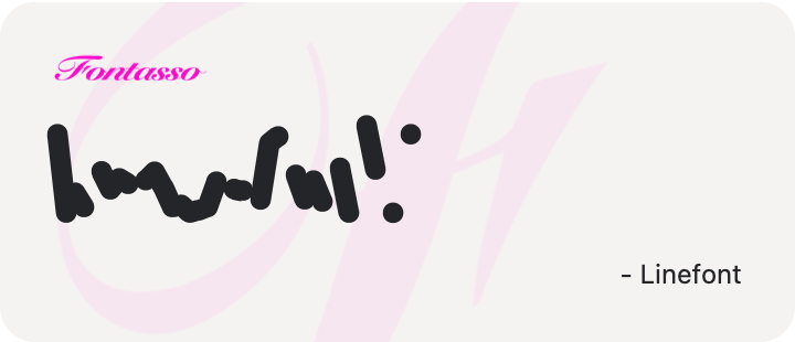 Linefont specimen