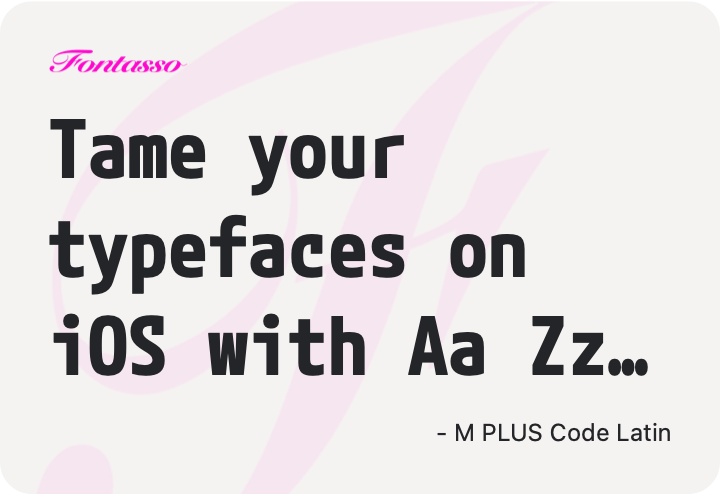 M PLUS Code Latin specimen