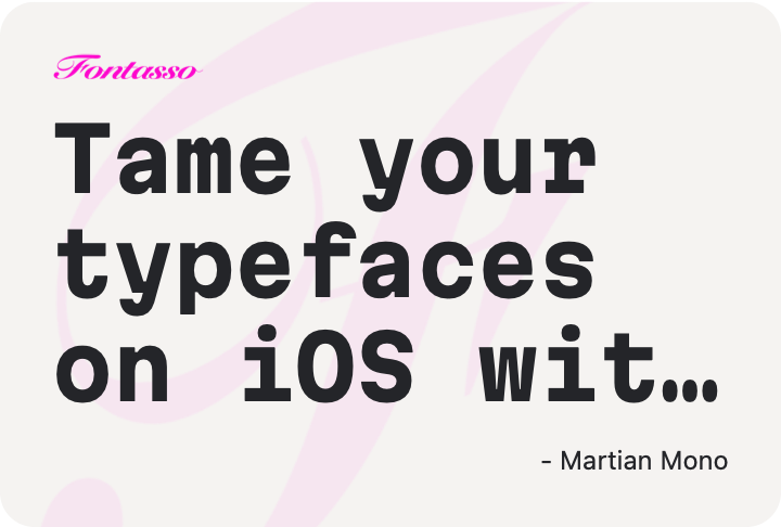 Martian Mono specimen