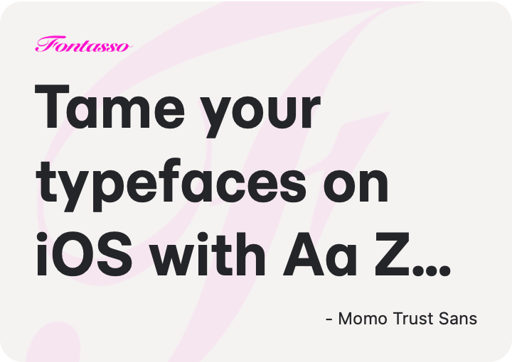 Momo Trust Sans specimen