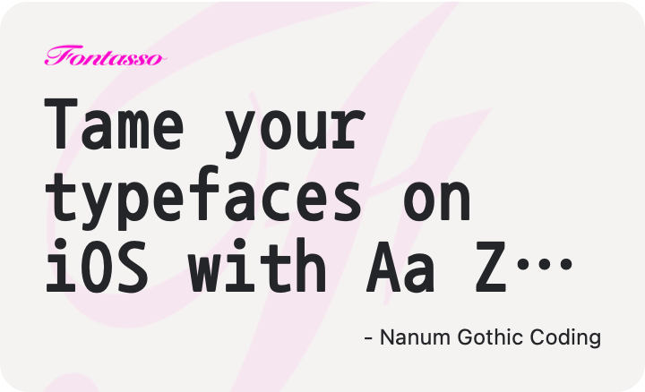 Nanum Gothic Coding specimen