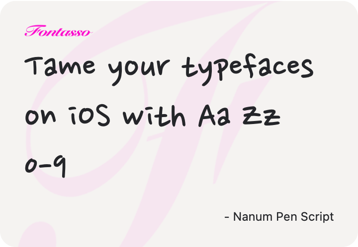 Nanum Pen Script specimen